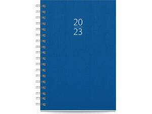Ημερολόγιο ημερήσιο The Writing Fields Spiral 220 17x24cm 2023 σκληρό εξώφυλλο δερματίνη μπλε